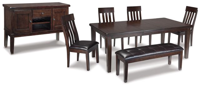Signature Design by Ashley® Haddigan 7-Piece Dark Brown Dining Set-0