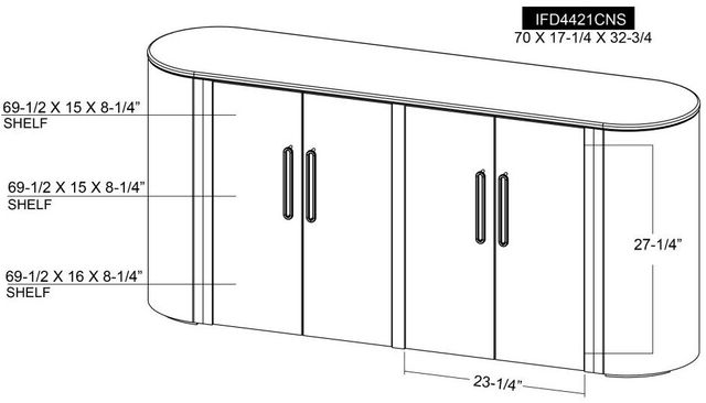 International Furniture Direct Balam Black Console-3