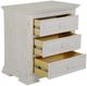 International Furniture Direct Terra Distressed Vintage White Nightstand-3