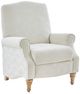 Olliix by Madison Park Ivory Athena Push Back Recliner-2