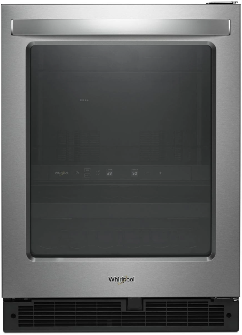 Whirlpool® 24" 5.2 Cu. Ft. Fingerprint Resistant Stainless Steel Beverage Center