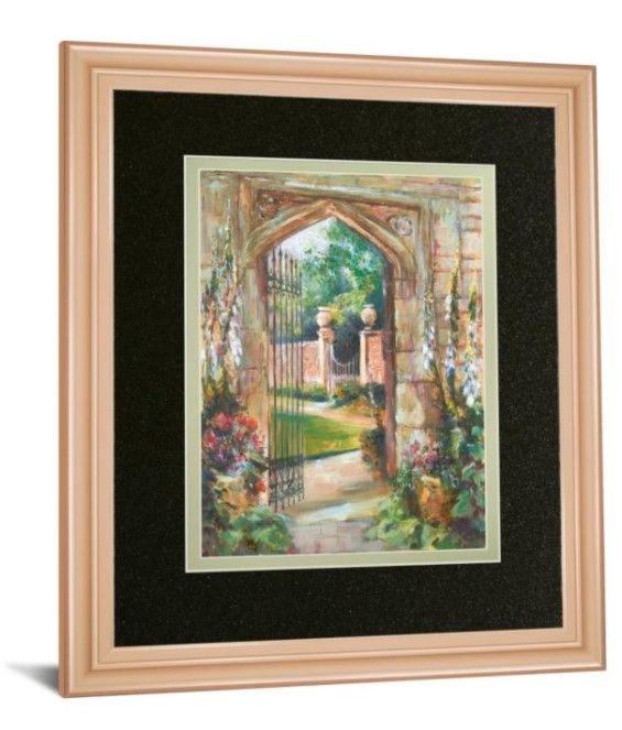 Classy Art Green 34 in. x 40 in. Invitation By Marysia Framed Print Wall Art-1