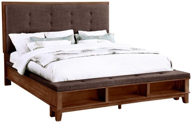 New Classic® Home Furnishings Cagney 4-Piece Chestnut King Panel Bedroom Set-2
