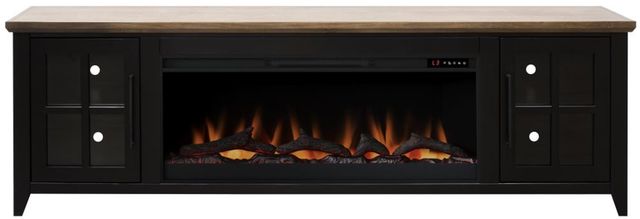 Legends Home Providence Black/Bourbon 83" Fireplace Console-3