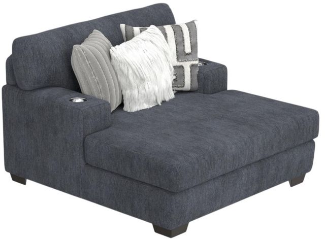 Corinthian Furniture Mercury Asphalt Chaise-0