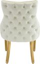 Meridian Furniture Tuft White Velvet Dining Chair-2