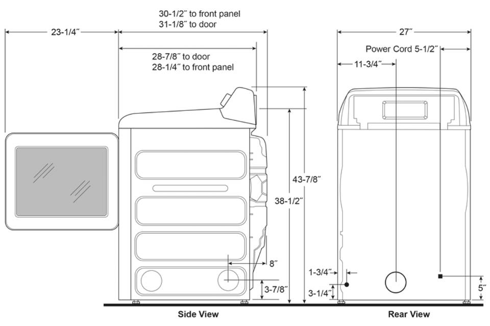 GE Profile™ 7.4 Cu. Ft. Diamond Gray Front Load Electric Dryer