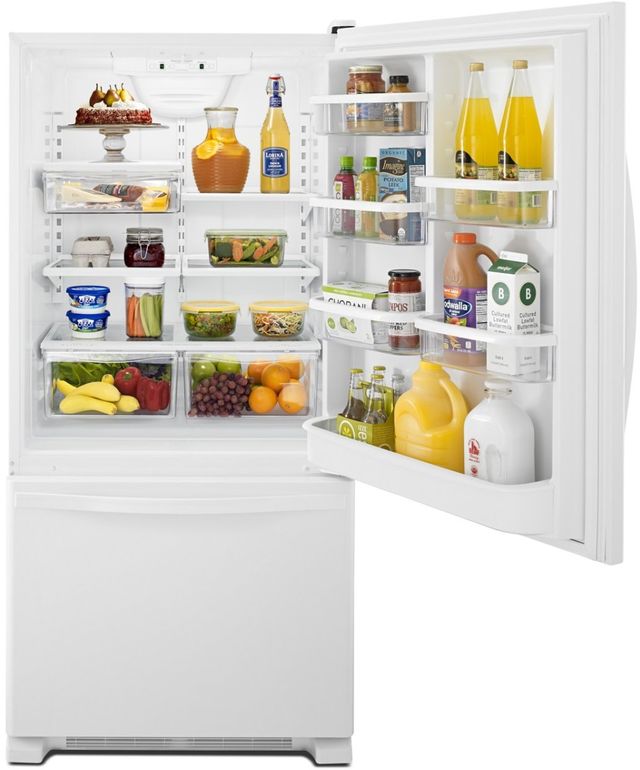 Whirlpool® 18.7 Cu. Ft. White Bottom Freezer Refrigerator-2