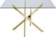 Meridian Furniture Xander Gold 60" Dining Table-0