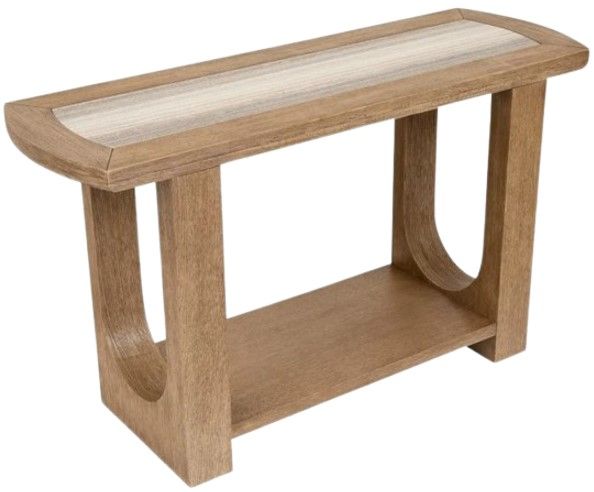 Magnussen Home® Bradford Granite Top Sofa Table with Riverbed Beige Base-3