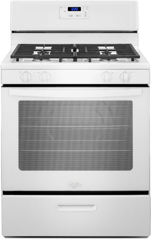 Whirlpool® 30" White Free Standing Gas Range-0