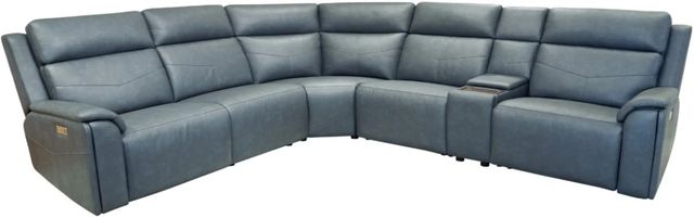 Flexsteel® Vernon 6-Piece Admiral Power Reclining Sectional with Power Headrest and Lumbar-0