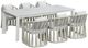 Intercon Alexa 7-Piece White Aluminum/Stone Outdoor Dining Set-0