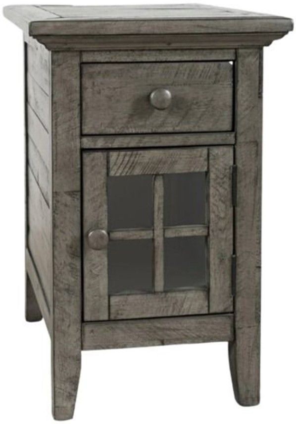 Jofran Inc. Rustic Shores Stone Power Chairside Table-0