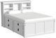 Elements International Cali Kids White Complete Full Captain Bed -0