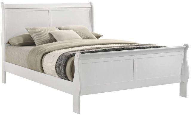 Crown Mark Louis Philip White Queen Sleigh Bed-0