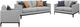 Coaster® Apperson 3-Piece Light Gray Upholstered Track Arm Sofa Set-0