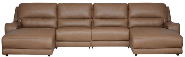 Signature Design by Ashley® Silverbrooke 4-Piece Caramel Power Reclining U-Shape Sectional and Chaise-0