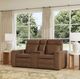 Flexsteel® Dutch Cortado Brown Power Reclining Loveseat with Console-1