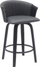 Armen Living Diana Gray/Black Swivel Counter Stool-0