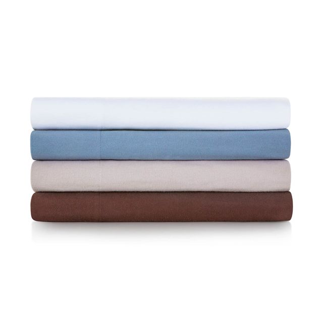 Malouf® Woven™ Portuguese Flannel Oatmeal Queen Sheet Set-3