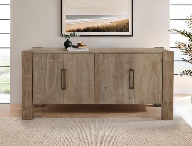 International Furniture Direct Luma Sand Brown Console-1