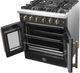 FORNO® Galiano Series Alta Qualita 30" Black Pro Style Gas Range -5
