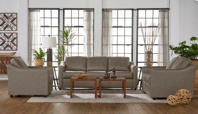 Hughes Furniture® 13410 Perle Fog Sofa-1