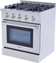 Thor Kitchen® 30" Stainless Steel Pro Style Dual Fuel Range-2
