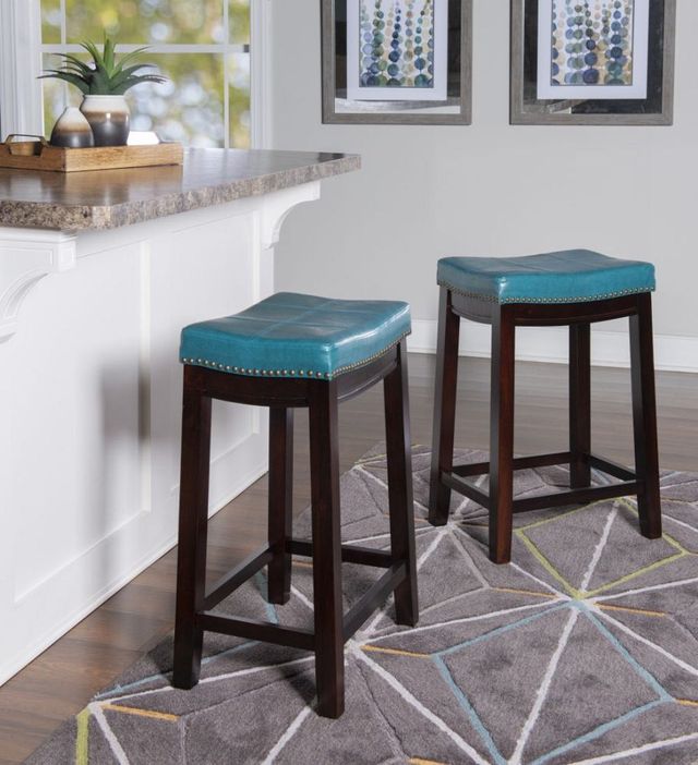 Linon Claridge Blue Counter Stool-1