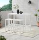Linon Alora 3-Piece White Aluminum Outdoor Tavern Set-1