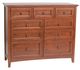 Whittier Wood® Furniture McKenzie Glazed Antique Cherry 9-Drawer Dresser-0