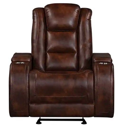 New Classic® Home Furnishings Chester Brown Power Glider Recliner-2