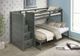 Elements International Sami Gray Twin Over Full Bunk and Loft Bed-1