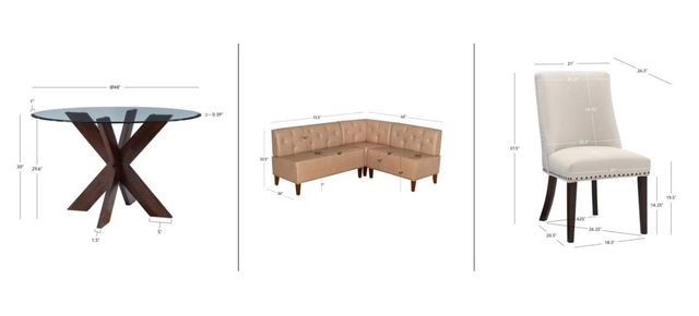 Powell® Auden 6-Piece Natural/Tan/White Dining Set-2