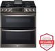 LG 30" PrintProof™ Black Stainless Steel Slide In Gas Range-2
