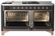 Ilve® Majestic III 60" Graphite Matte Pro Style Dual Fuel Natural Gas Range with Solid Door and Copper Trim-1