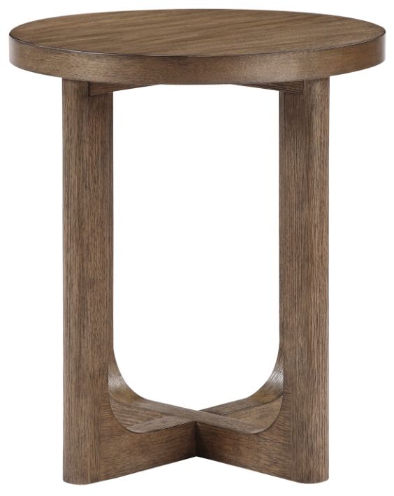 Homelegance® Blake Light Brown Round End Table-2