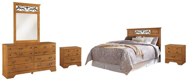 Signature Design by Ashley® Bittersweet 5-Piece Light Brown Queen Panel Headboard Set-0