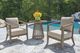Signature Design by Ashley® Joy 3-Piece Beige Fabric/Wooden Outdoor Conversation Set-1