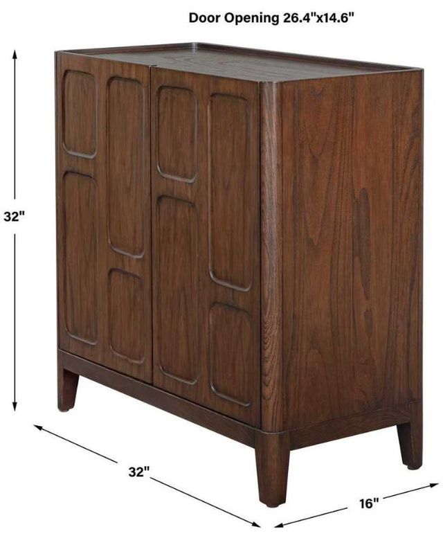 Uttermost® On The Block Dark Walnut 2-Door Cabinet-3