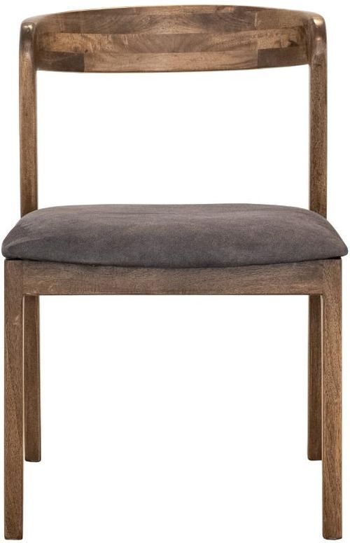 International Furniture Direct Silver Blue/Brown Dining Side Chair-1