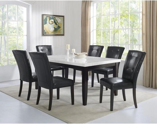 Steve Silver Co. Francis Black Upholstered Side Chair with Memory Foam Seat-2