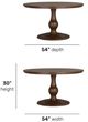 Flexsteel® Bellevue Whiskey Brown Round Dining Table-2