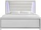 Elements International Moondance White King Panel Bed-1