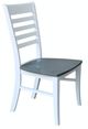 John Thomas Furniture® Cosmopolitan Roma Heather Gray/White Side Chair-1