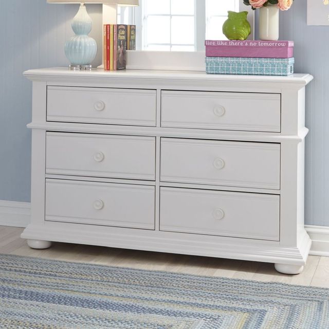 Liberty Furniture Summer House Oyster White 6-Drawer Dresser-1