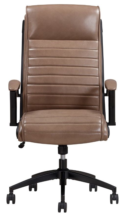 Parker House® Smooth Latte Leather Desk Chair-2