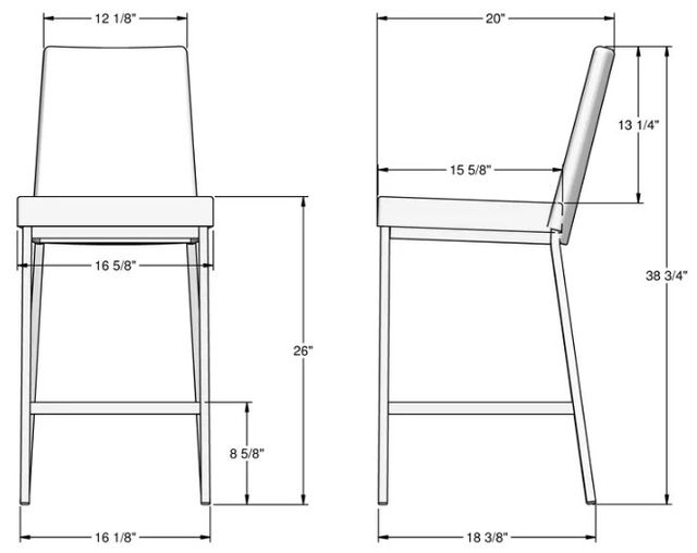 Amisco Customizable Linea Counter Stool-1