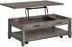 Bernards Hartford Gray Cocktail Table with Lift Top-0